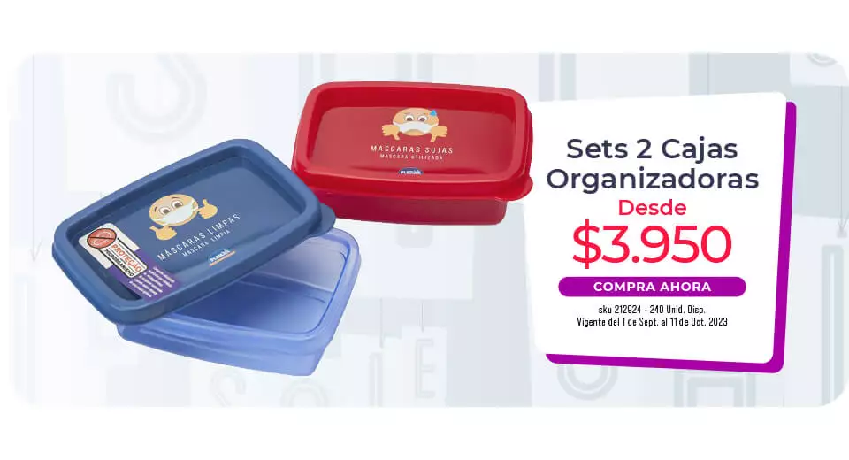 set 2 cajas organizadoras