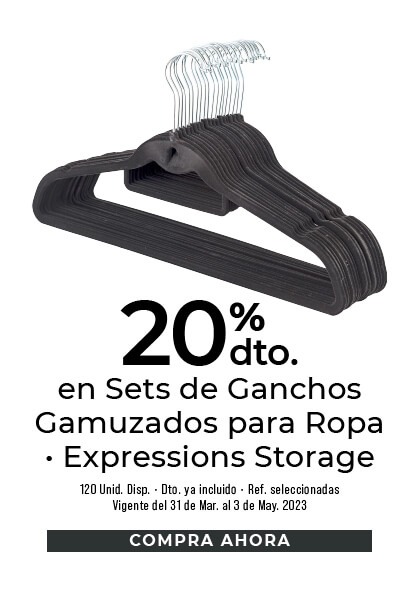 set de ganchos gamuzados para ropa