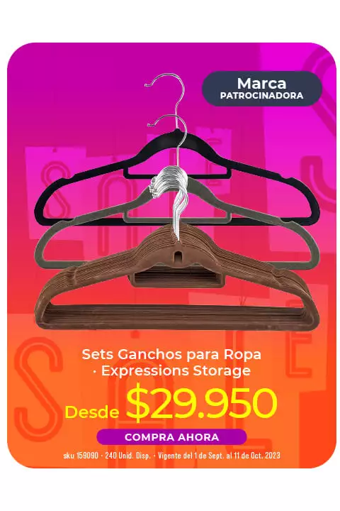 set ganchos para ropa