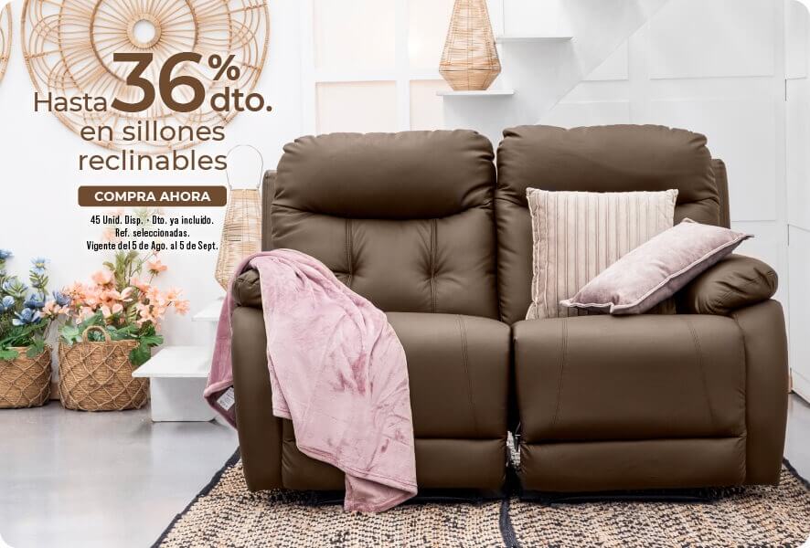 Hasta 36% de descuento en sillones reclinables