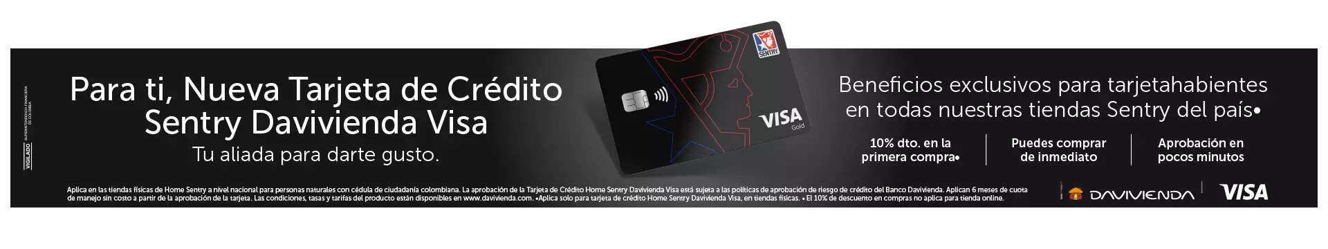tarjeta Sentry Davivienda