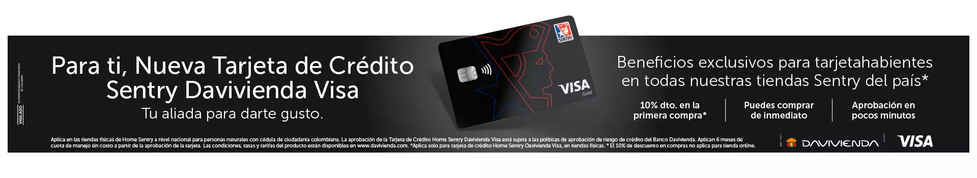 Tarjeta sentry davivienda