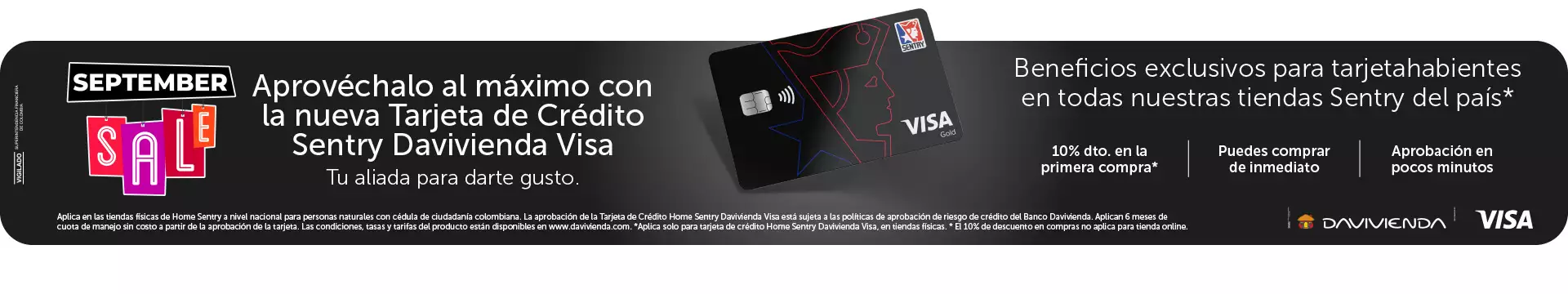 Tarjeta davivienda Sentry