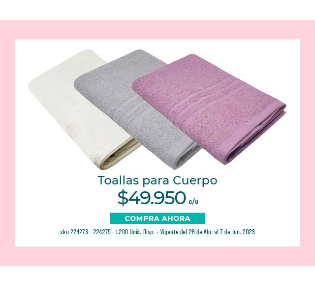 toallas para cuerpo