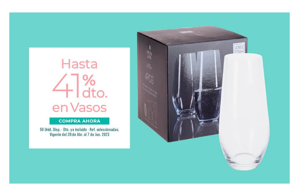 descuento en vasos