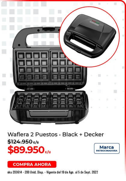 Waflera 2 puestos