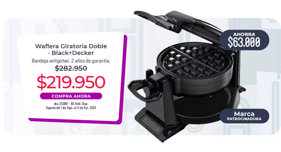 waflera giratoria doble